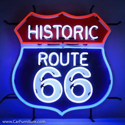 Route 66 Neon Sign with Backing