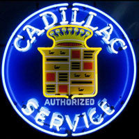 GM Cadillac Neon Service Sign