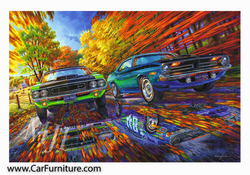 Born-To-Race-Car-Painting-1970-Dodge-Challenger-AAR-Cuda
www.CarFurniture.com
