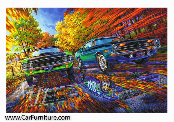 Born-To-Race-Car-Painting-1970-Dodge-Challenger-AAR-Cuda
www.CarFurniture.com
