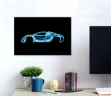 Bugatti Veyron Blue Canvas Art