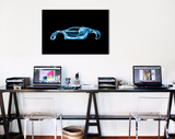 Bugatti Veyron Blue Canvas Art