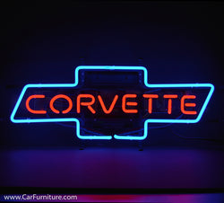 Chevrolet Corvette Neon Sign with Backing