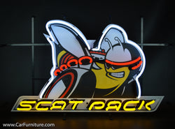 Dodge Scat Pack Neon Sign with Backing