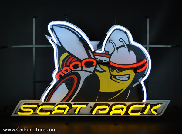 Dodge Scat Pack Neon Sign with Backing