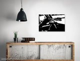 Driving Modern Black and White Canvas Art