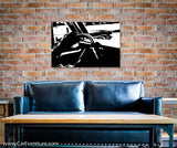 Driving Modern Black and White Canvas Art