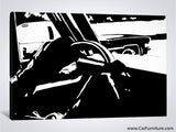 Driving Modern Black and White Canvas Art