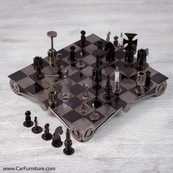 Reclaimed Auto Part Chess Set (Elevated)