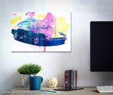 Emergency Watercolor Canvas Art