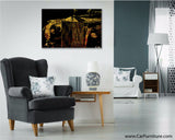 England's Best Modern Brushed Gold Canvas Art