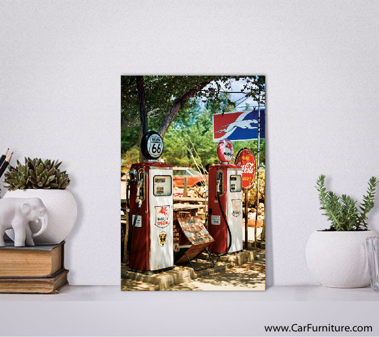Gas Station on U.S. Route 66 Canvas Print – CarFurniture.com