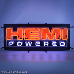 HEMI Powered Neon Sign with Backing
