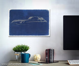 Jaguar E-Type Watercolor Canvas Art