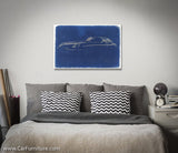 Jaguar E-Type Watercolor Canvas Art