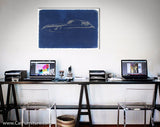 Jaguar E-Type Watercolor Canvas Art
