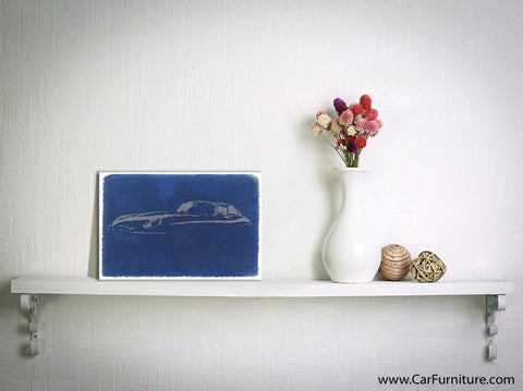 Jaguar E-Type Watercolor Canvas Art