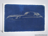 Jaguar E-Type Watercolor Canvas Art