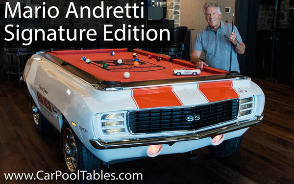 Mario Andretti Signature 1969 Camaro Pace Car Pool Table
