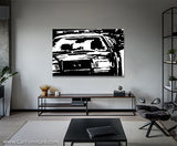 Police Car Modern Canvas Art