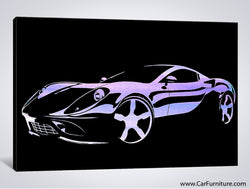 Purple Cruiser Modern Brushed Aluminum Canvas Art