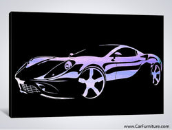 Purple Cruiser Modern Brushed Aluminum Canvas Art