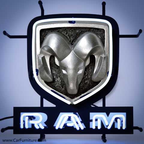Dodge Ram Mini Neon Sign with Backing