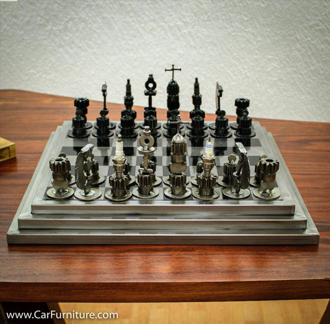 Reclaimed Auto Part Chess Set –