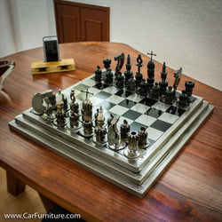 Reclaimed Auto Part Chess Set