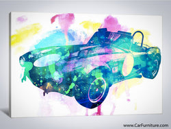 Retro Coupe Splatter Canvas Art