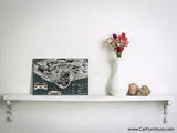 Car Engine X-Ray Blueprint Canvas Art