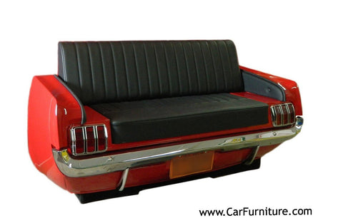 Red-1965-Ford-Mustang-Front-End-Retro-Vintage-Couch-Sofa-Decor-www.CarFurniture.com