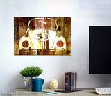 VW Buggy 53 Woodgrain Retro Canvas Art