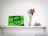 Vintage Green Car Interior Paint Splatter Canvas Art